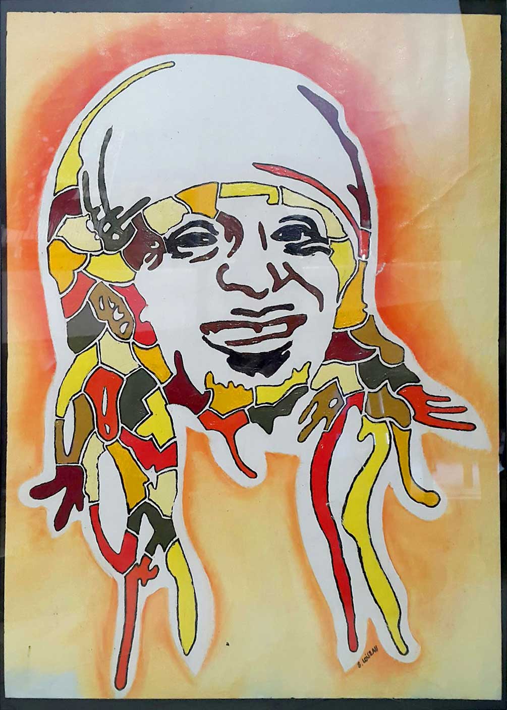 Yannick Noah | 50x70 | Cadre sous verre